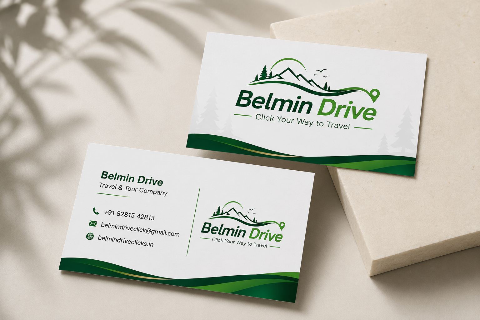 Belmin Drive business card graphic design by QUADMEDIA.TVM