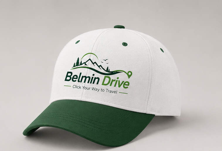 Belmin Drive cap branding graphic design by QUADMEDIA.TVM